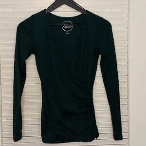Deep Green Long Sleeve Blouse EUC